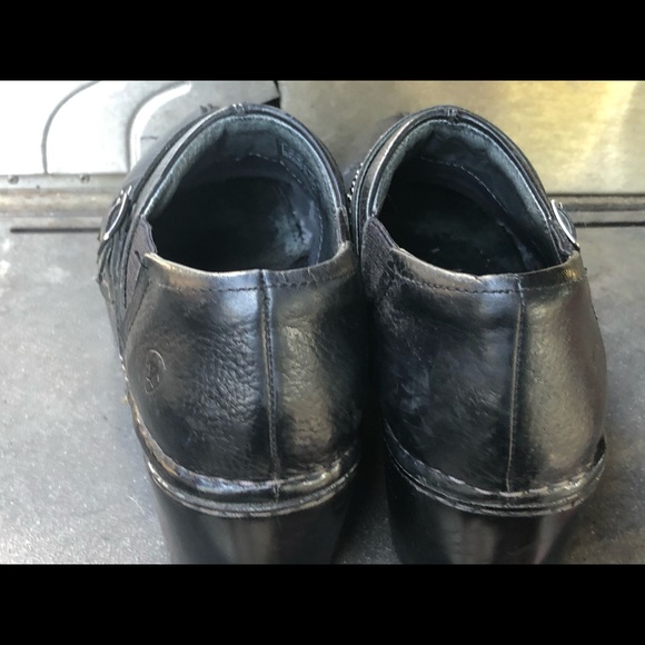 ariat Black Leather WedgeClogs Sandals Size 10D - Picture 7 of 10